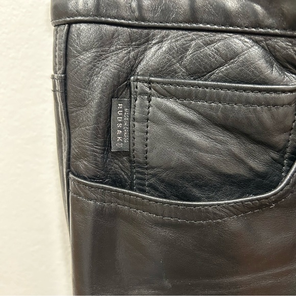 Black Leather Rudsak Pants size 30 Women’s straight leg - Picture 5 of 8